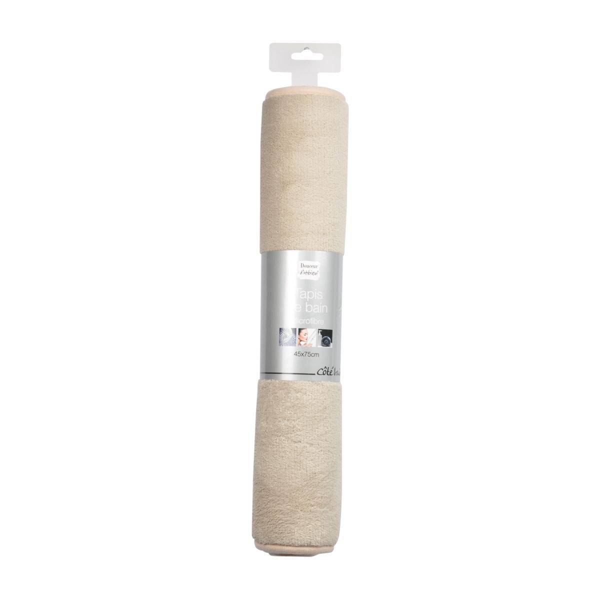 Tapis de Bain Microfibre "Vitamine II" 45x75cm Taupe - Image 3