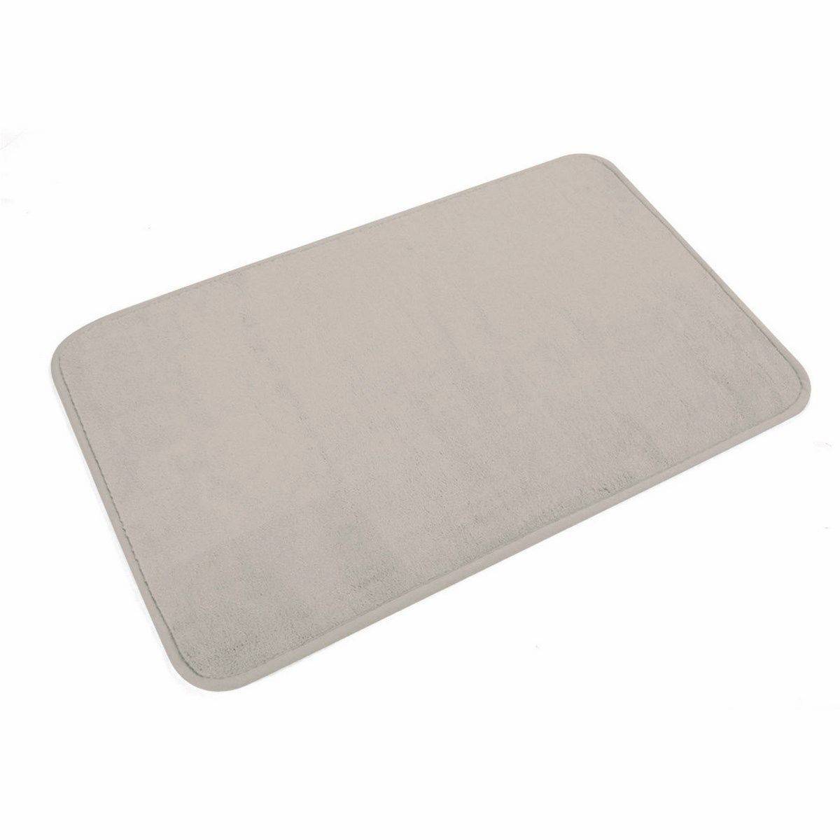 Tapis de Bain Microfibre "Vitamine II" 45x75cm Taupe - Image 1