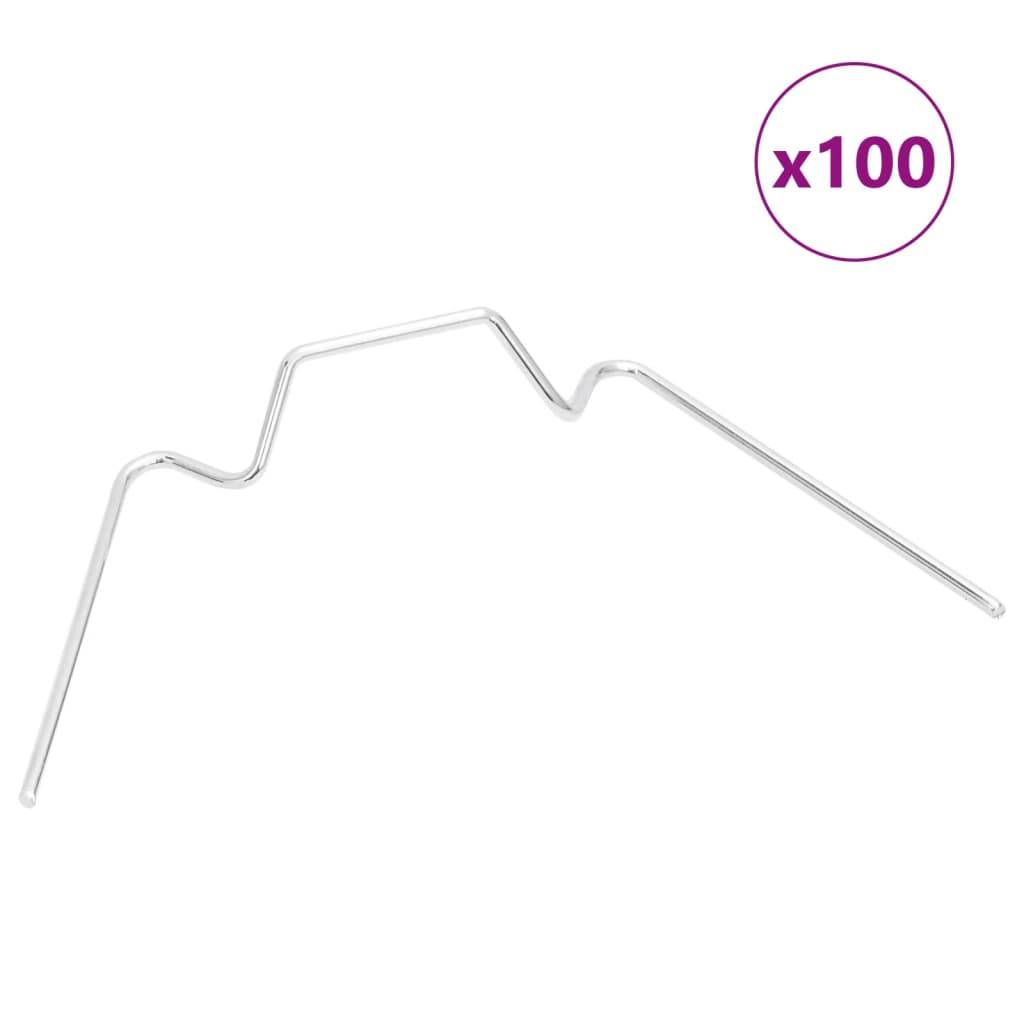 Vidaxl - Clips pour serre 100 pcs type W acier galvanisé vidaXL 4009385 - Image 1