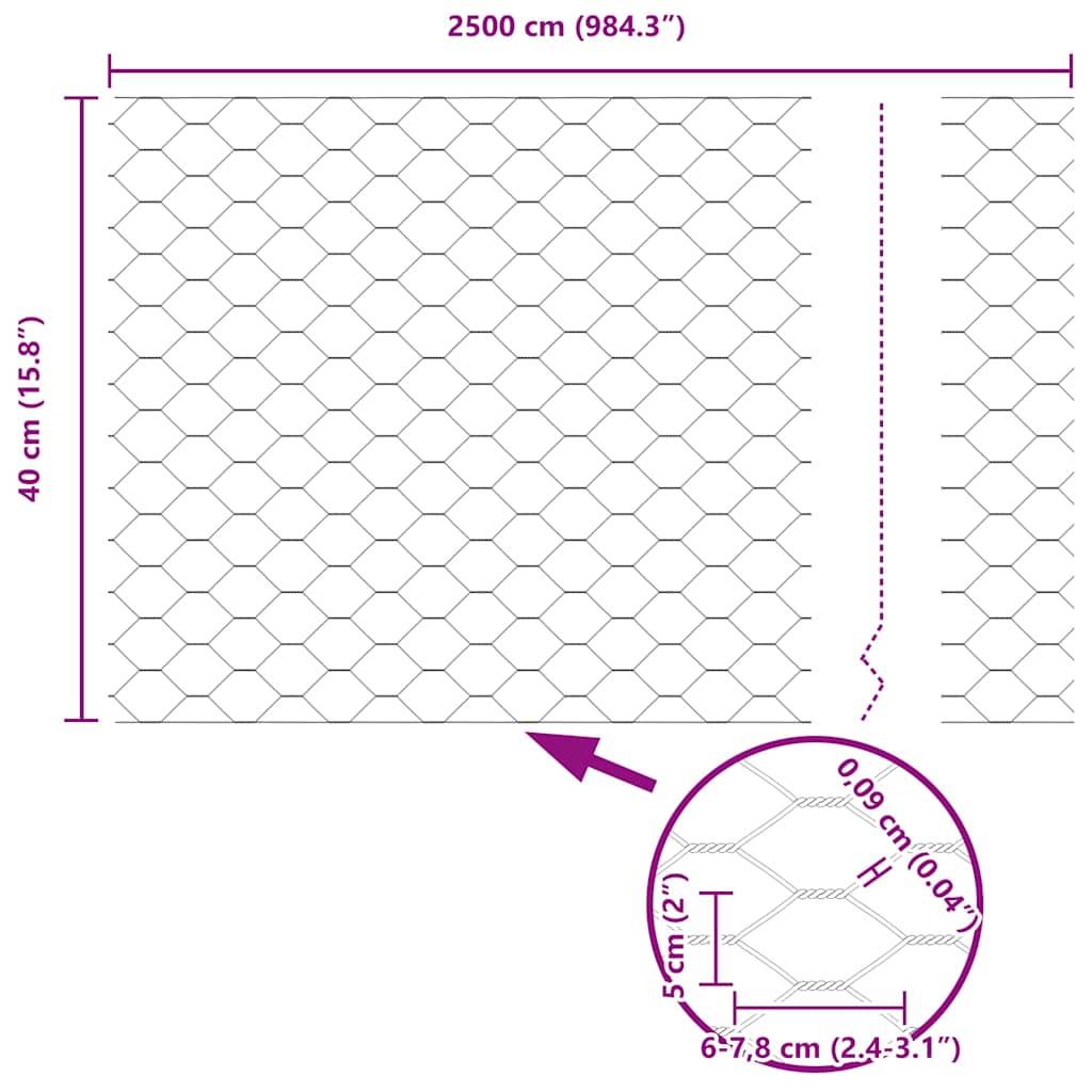Clôture hexagonale PVC Gris 0,4 x 25 m, Poids :2.5kg - PANGIVO - Image 9