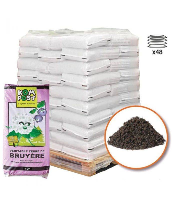 Terreau terre de bruyère forestière 48 sacs 40 litres plantes extérieures - Image 1
