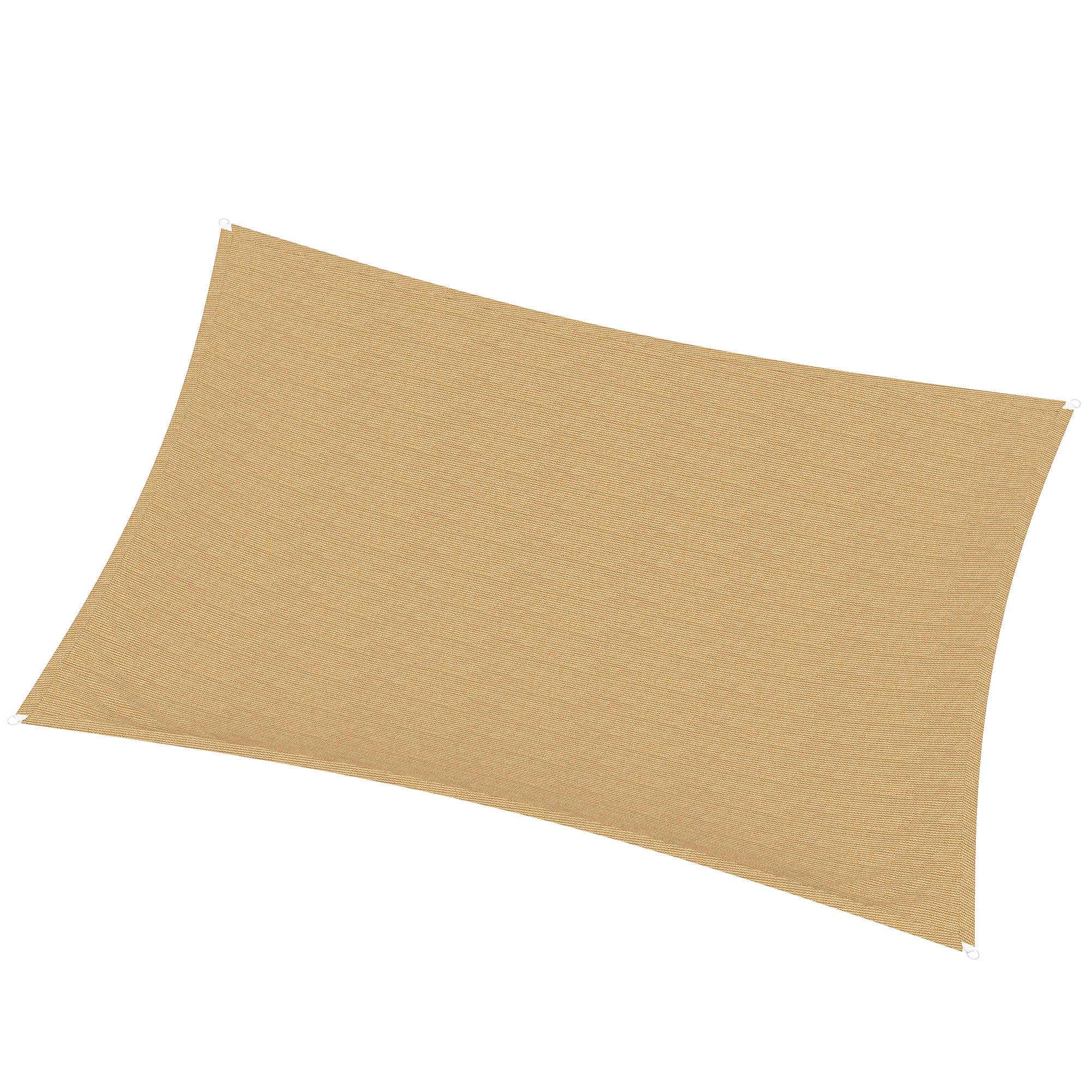 Voile d'ombrage Voile solaire - rectangulaire 4x6m anti-UV HDPE, pour terrasse piscine, sable fr230 - Image 2