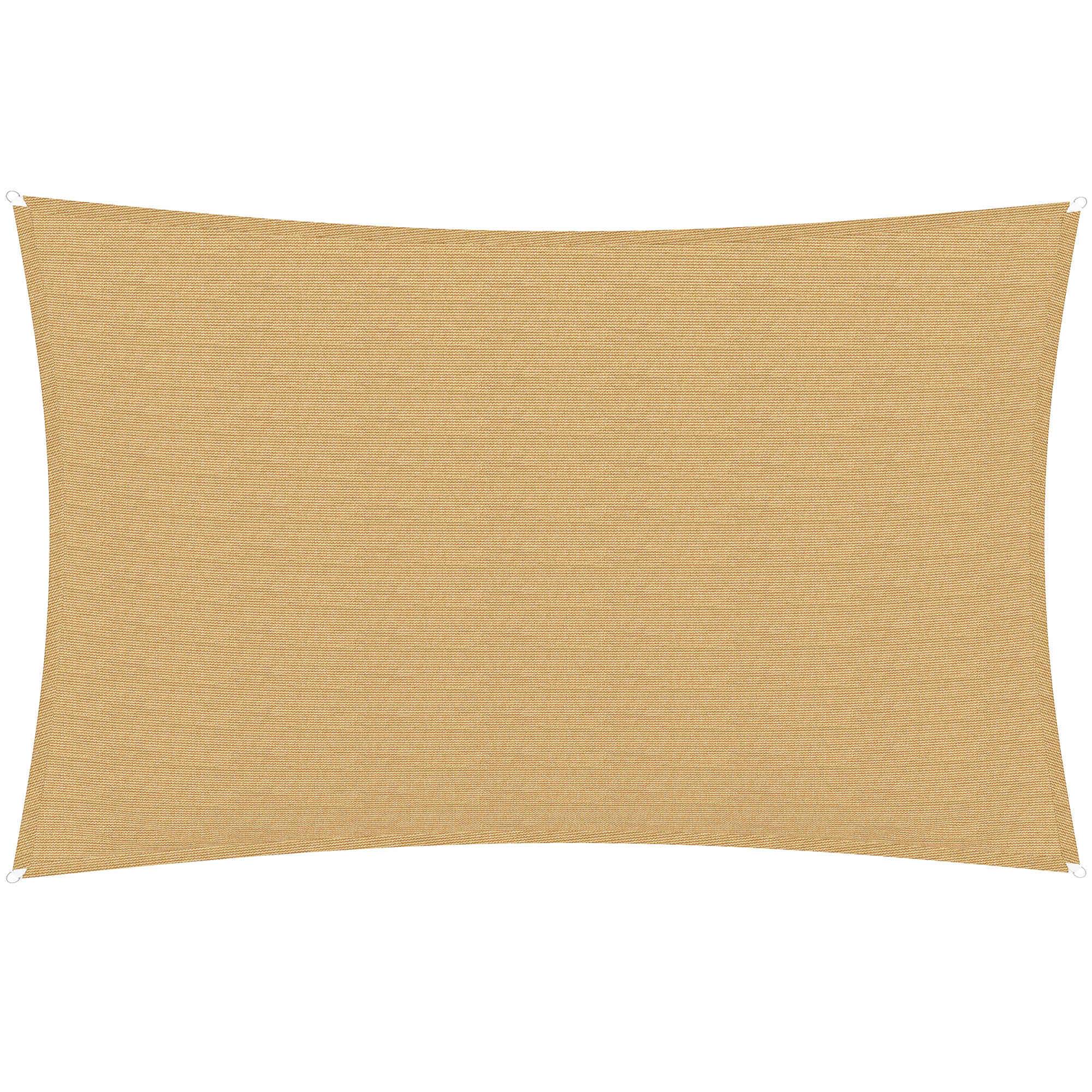Voile d'ombrage Voile solaire - rectangulaire 4x6m anti-UV HDPE, pour terrasse piscine, sable fr230