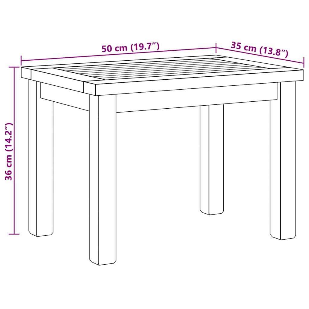 ComfortXL - Table Basse Rectangulaire en Teck Massif 50x35cm, Petite Table d'Appoint de Jardin, Mobilier d'Extérieur Durable – ComfortXL Outdoor Living - Image 8
