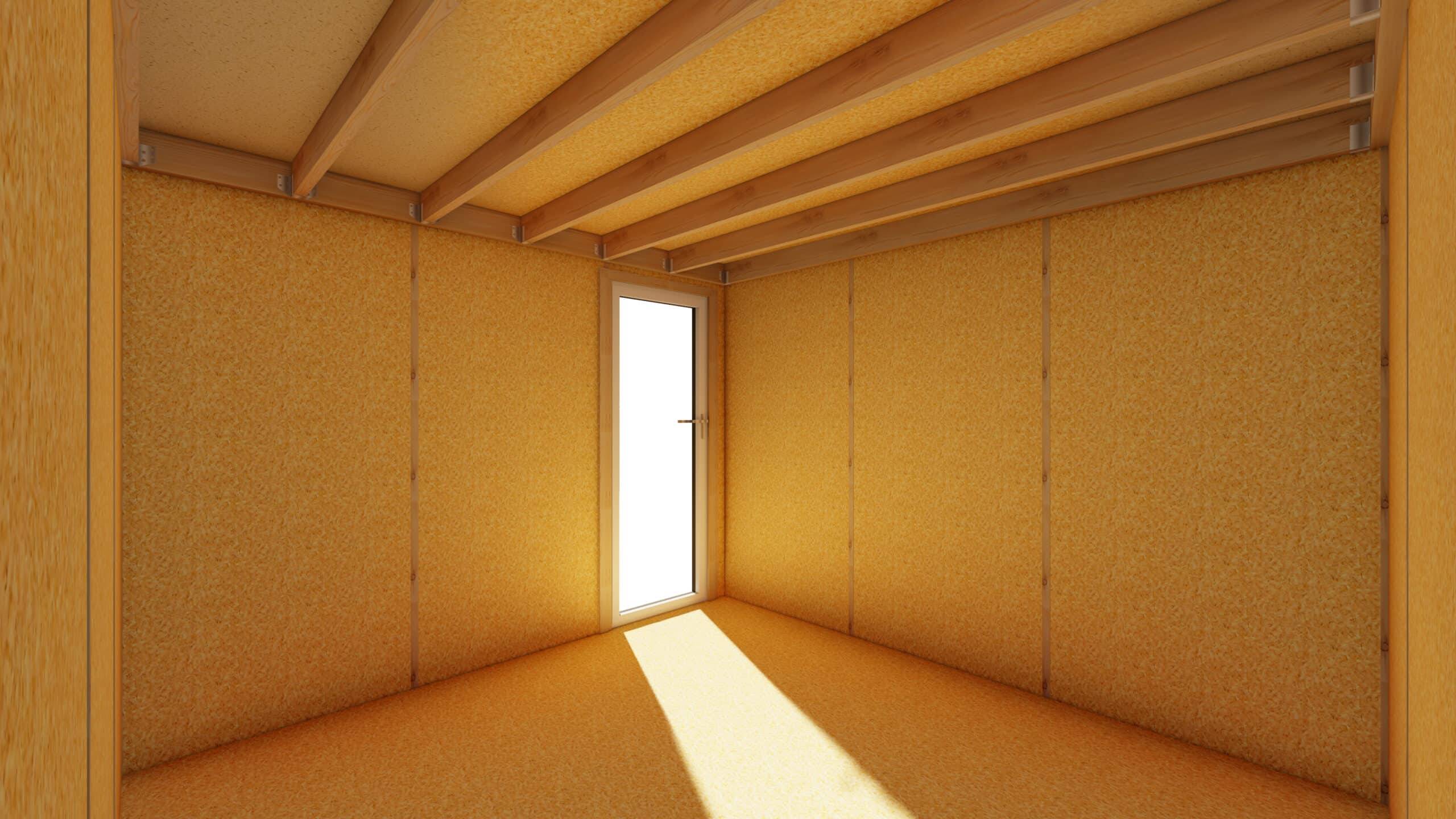 Sans Marque - STUDIO DE JARDIN / 11,8 m2 - 3,35 x 3,52m / Plancher isolé / Bardage Brun / Intérieur OSB / Livraison Gratuite / Studio Français - Image 3
