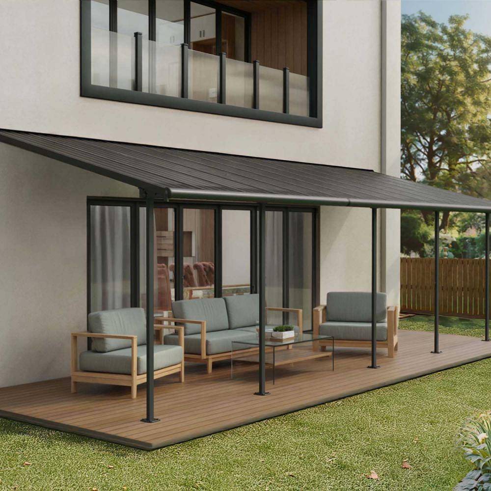 Canopia - Canopia Pergola Capri 3X8,6 Grise, toiture gris - Image 2
