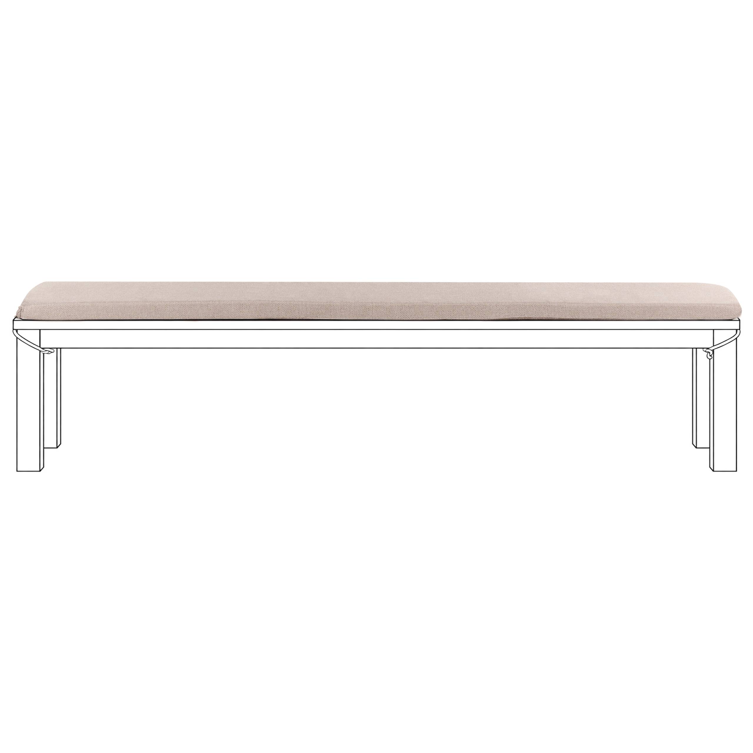 Beliani - Coussin d'assise d'extérieur Oléfine Beige MONSANO - 168x35x5- Beliani - Image 2