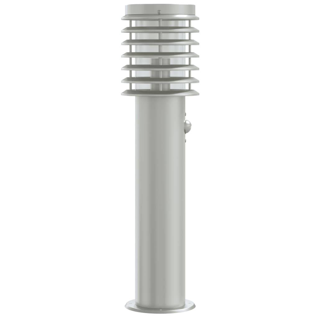 Lampadaire de jardin - Lampadaire d'extérieur avec capteur argenté acier inoxydable-JU1051 - Image 5