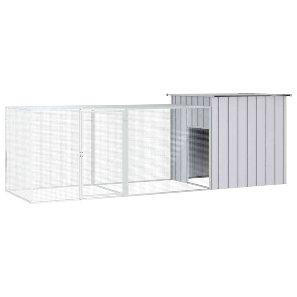Vidaxl - Cage pour poules Gris 300x91x100 cm Acier galvanisé vidaXL 3106460 - Image 1