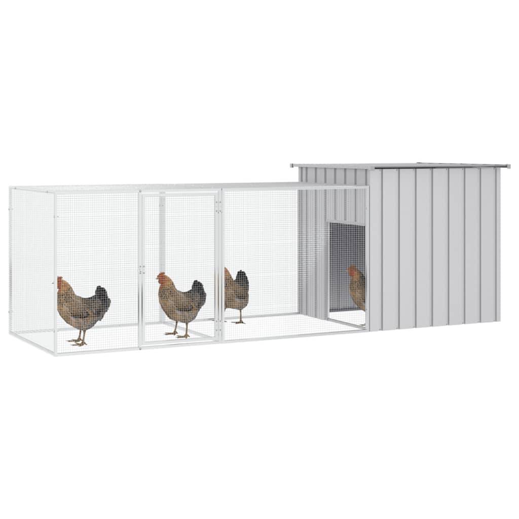 Vidaxl - Cage pour poules Gris 300x91x100 cm Acier galvanisé vidaXL 3106460 - Image 2