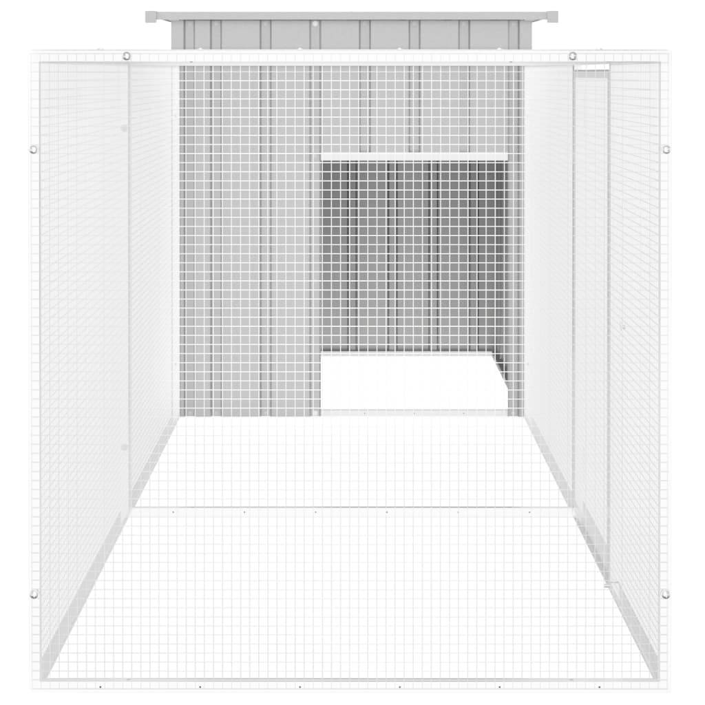 Vidaxl - Cage pour poules Gris 300x91x100 cm Acier galvanisé vidaXL 3106460 - Image 5
