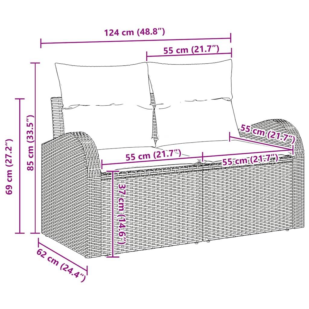 ComfortXL - Salon de jardin 4 places poly rotin pieds réglables design modulable pour jardin terrasse Noir et coussins Noirs – ComfortXL Outdoor Living - Image 4