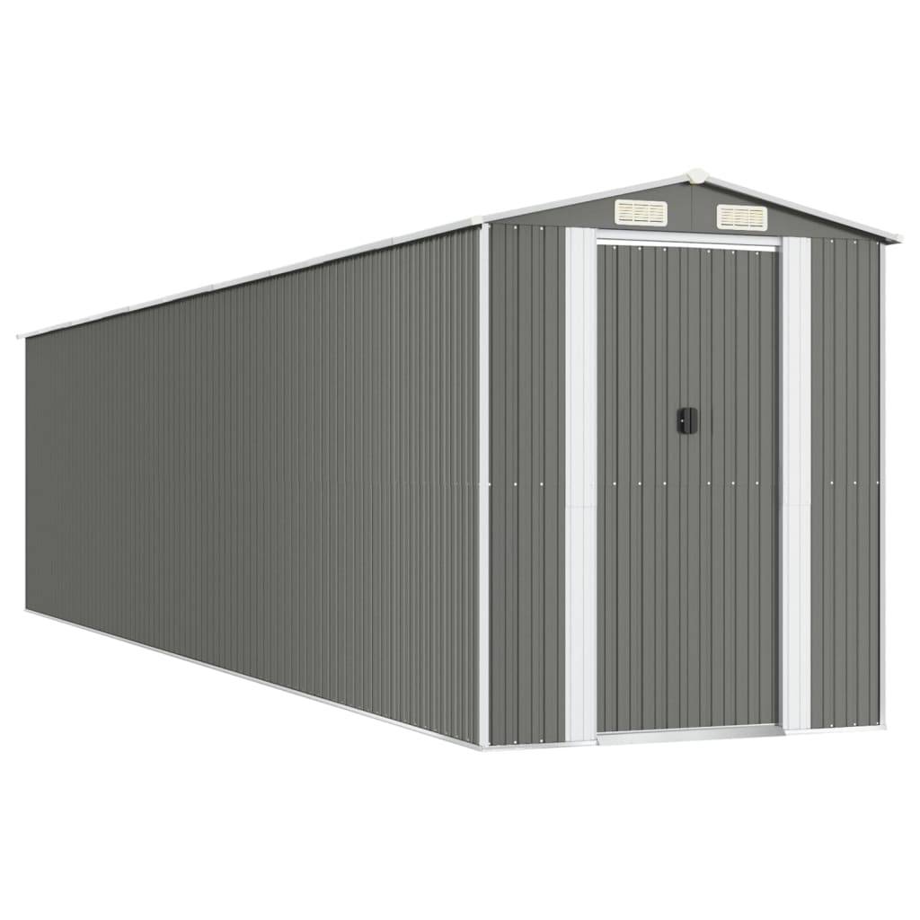 Vidaxl - Abri de jardin Gris clair 192x855x223 cm Métal galvanisé vidaXL 3147446 - Image 2