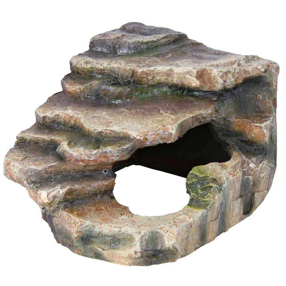 Trixie - Rocher d'angle avec grotte et plateforme 16 x 12 x 15 cm. pour reptile.