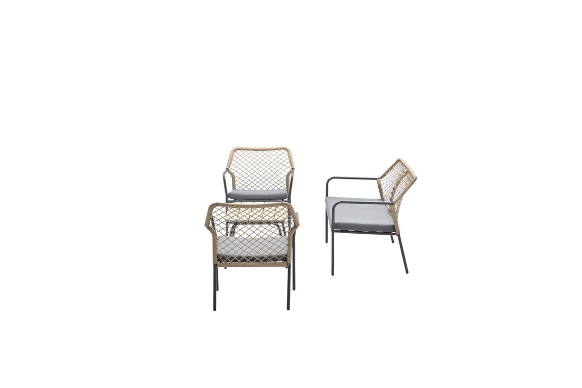 Garden Impressions - Ensemble salon de jardin Turin - 4 places - taupe - Image 2
