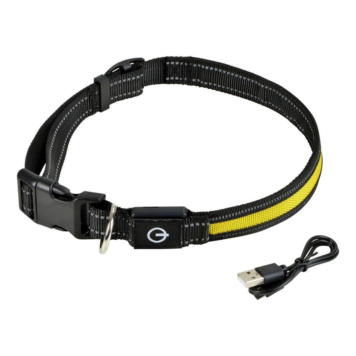 Love Story - Collier Lumineux Pour Chien "LED" 70cm Jaune - Image 1