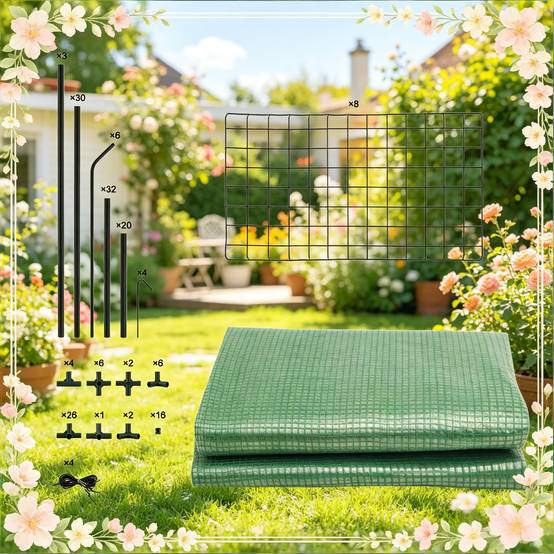 Serre de jardin acier et PE pour extérieur protection plantes 143x143x195cm vert - ComfortXL Outdoor Living - Image 4