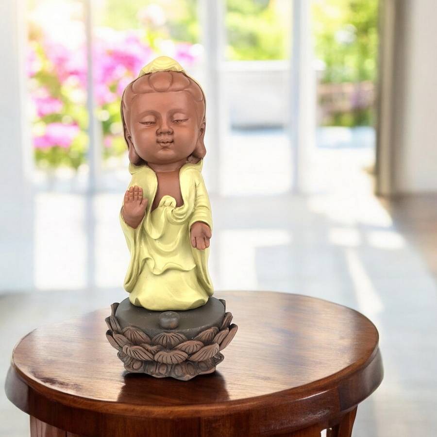 Zen Light - Statue Bouddha Porte-Encens Akshobhya- Porte-Bonheur -Ambiance Zen - Cadeau Spirituel -H25cm–Zen'Light - Image 6