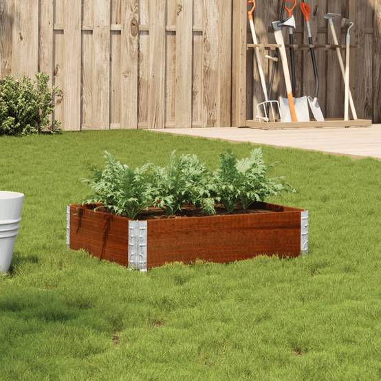 Jardinière bois de pin marron 80 x 60 x 21.5 cm - PANGIVO - Image 1