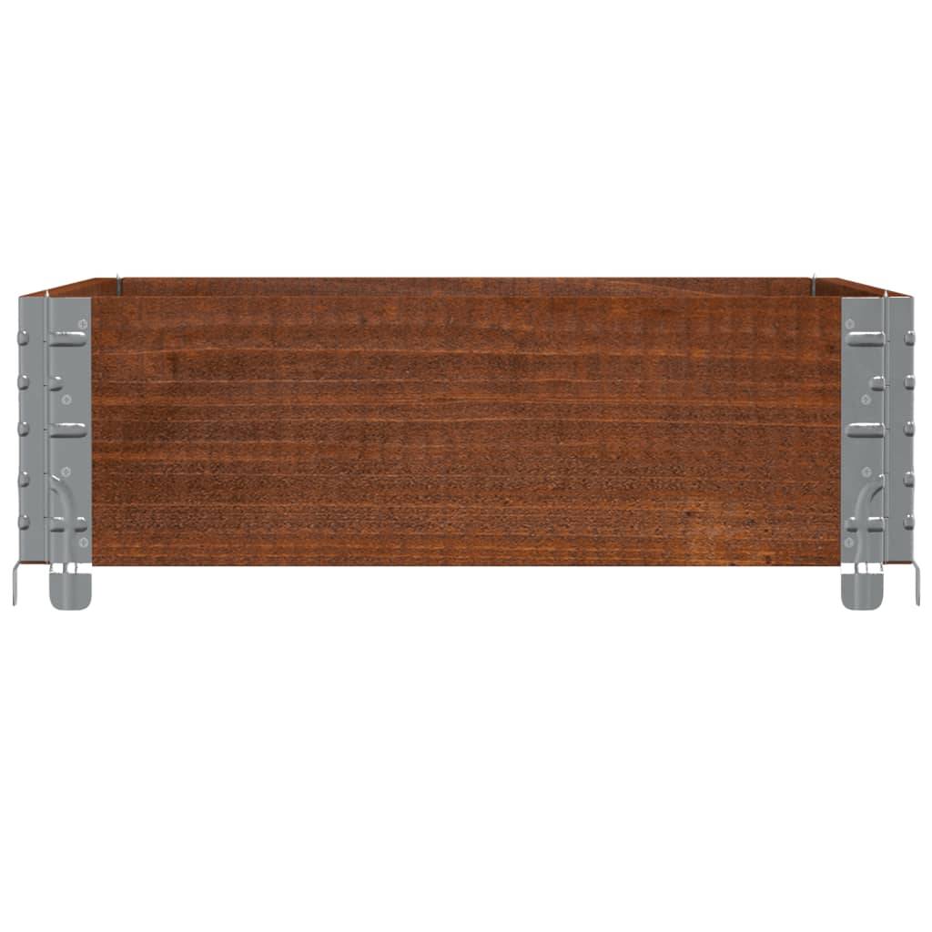 Jardinière bois de pin marron 80 x 60 x 21.5 cm - PANGIVO - Image 4