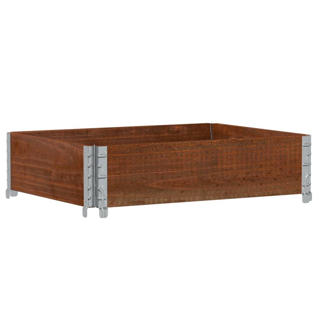 Jardinière bois de pin marron 80 x 60 x 21.5 cm - PANGIVO - Image 5