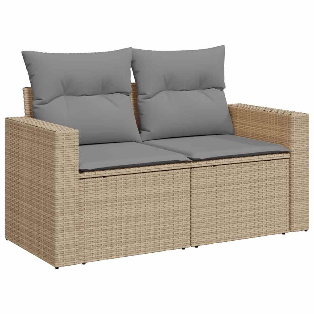 Salon de jardin modulable 9 personnes résine tressée beige table transformable et rangements – ComfortXL Outdoor Living - Image 6