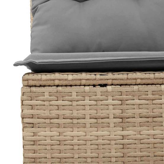 Salon de jardin modulable 9 personnes résine tressée beige table transformable et rangements – ComfortXL Outdoor Living - Image 4