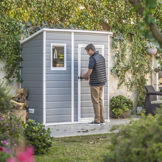 Abri Jardin Résine "premium 64sp" - 2m² - 183 X 113 X 201 Cm - Monopente -habitat Et Jardin - Image 8