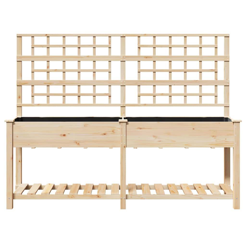 Cache-pot, Pot De Fleurs avec étagère Beige 203.5 x 54 x 152.5 cm g370 - Image 5