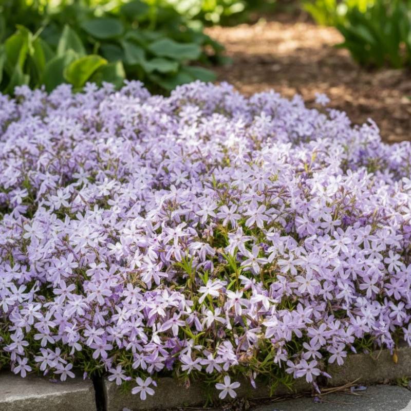 Phlox nain G.F. Wilson, Phlox mousse à fleurs Rose/Bleue - feuillage Caduc - Godet - 5/20 cm - Image 1