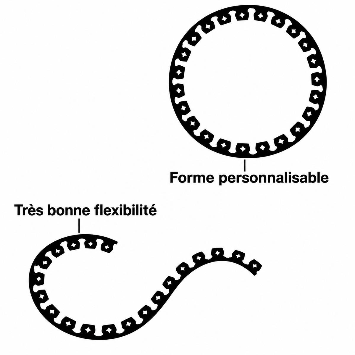 Gt Market - Bordure de jardin flexible noire - 4 cm x 10 mètres avec 30 piquets d'ancrage - GT MARKET - Image 3