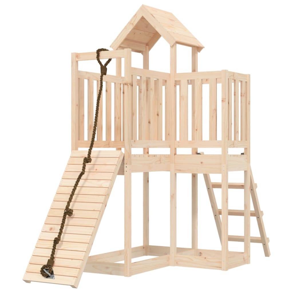 Helloshop26 - Maisonnette de jeu avec mur d'escalade 229 x 107 x 214 cm bois massif de pin - Image 2
