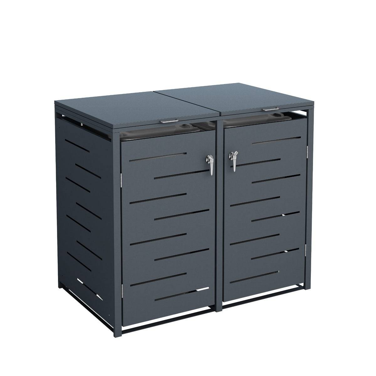 Abri cache poubelle double 2x240L - Image 2