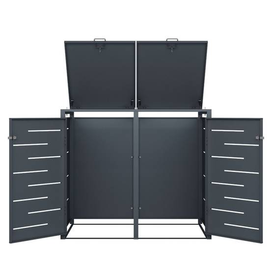 Abri cache poubelle double 2x240L - Image 9
