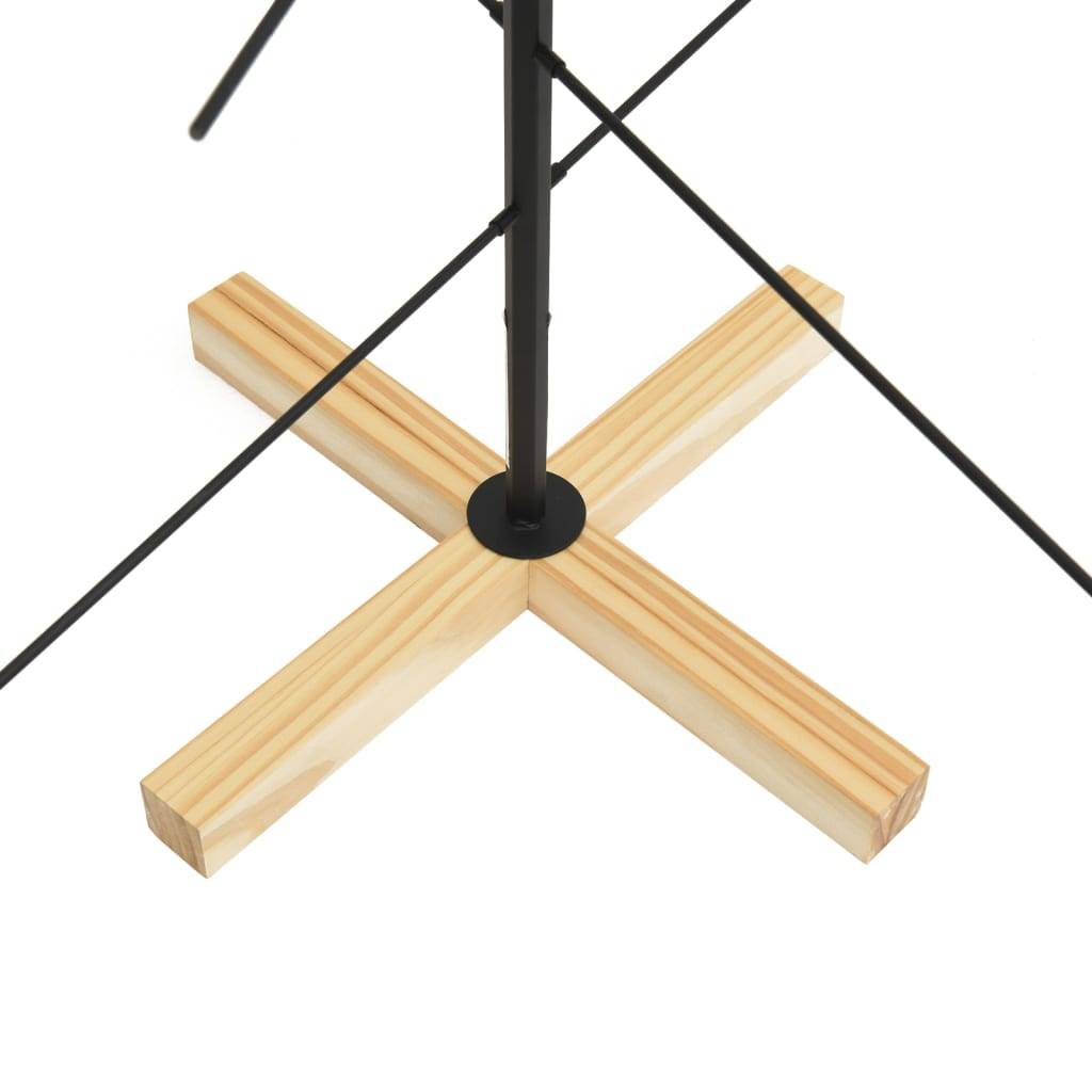 Maison Chic - Sapin de Noël | Arbre de Noël en métal avec base en bois noir 120 cm Maison Chic - Image 6