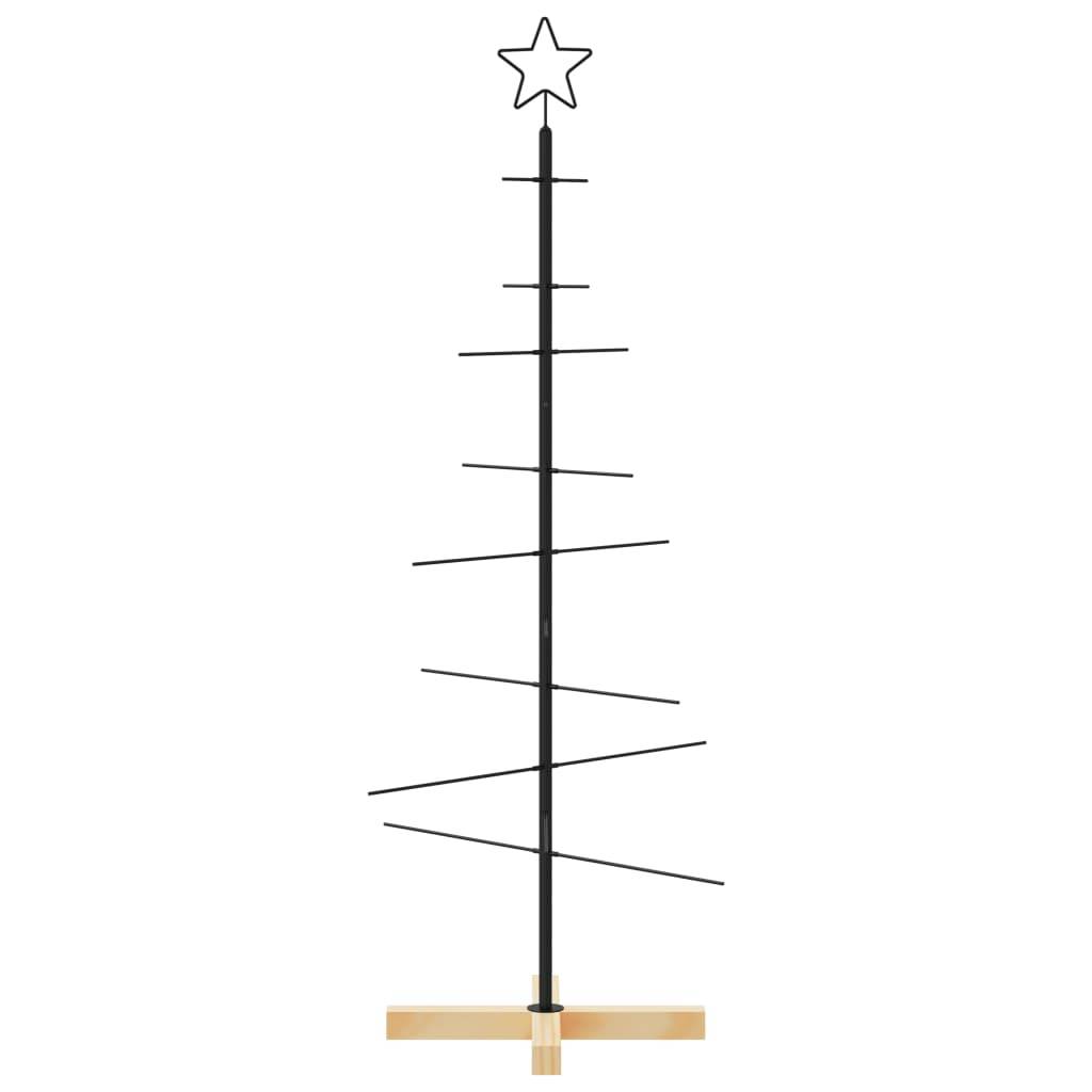 Maison Chic - Sapin de Noël | Arbre de Noël en métal avec base en bois noir 120 cm Maison Chic - Image 3