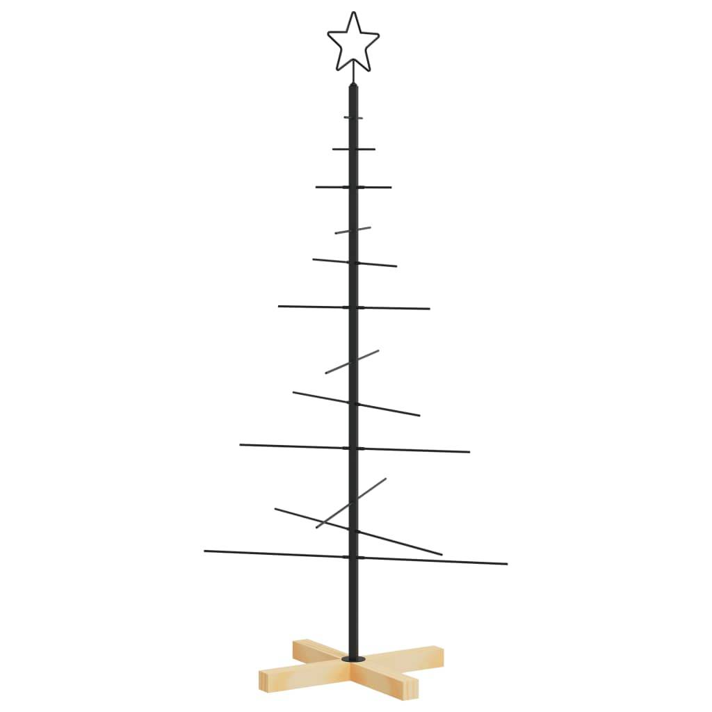 Maison Chic - Sapin de Noël | Arbre de Noël en métal avec base en bois noir 120 cm Maison Chic - Image 5