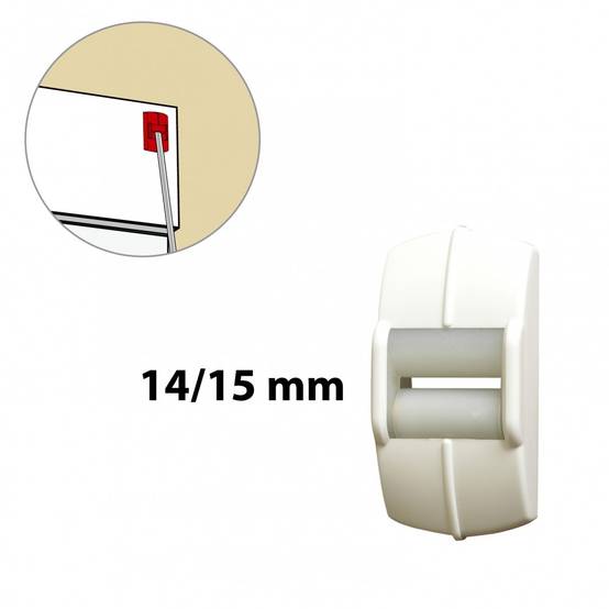 Guide sangle acier laqué, H.45 x L.22 x P.10 mm - Gamm vert
