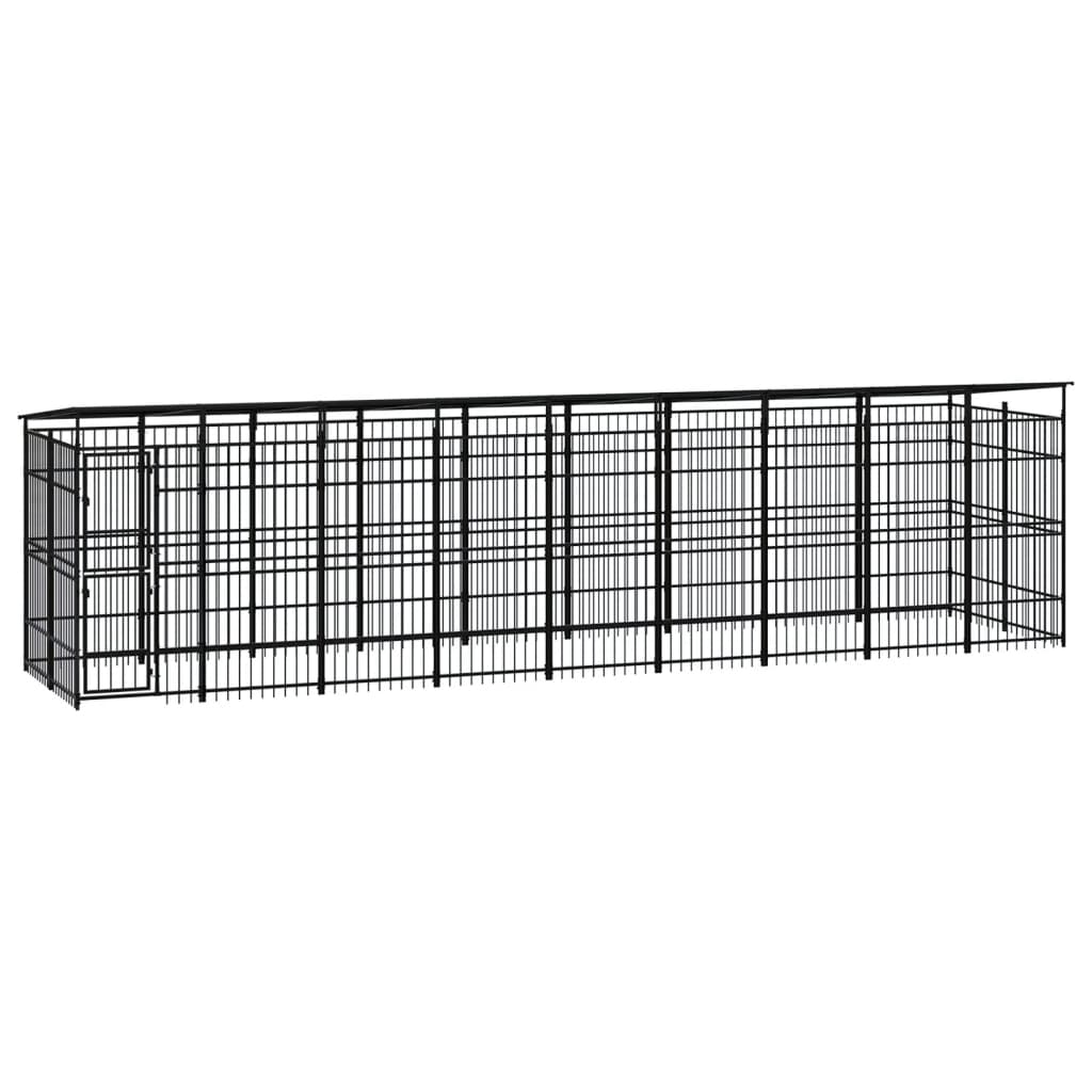 Vidaxl - Chenil D'Extérieur Avec Toit Pour Chiens Acier 16,59 M² - vidaXL - Image 2