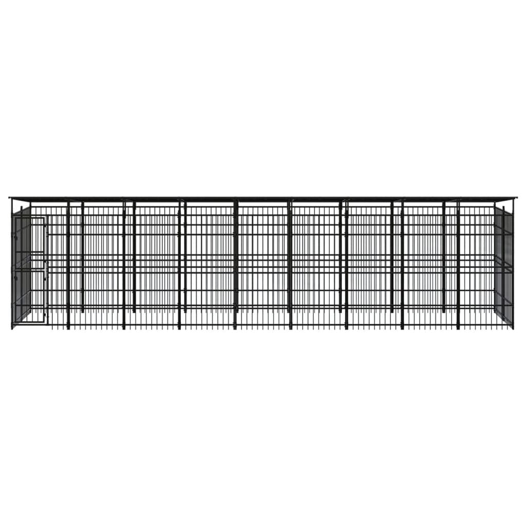 Vidaxl - Chenil D'Extérieur Avec Toit Pour Chiens Acier 16,59 M² - vidaXL - Image 1