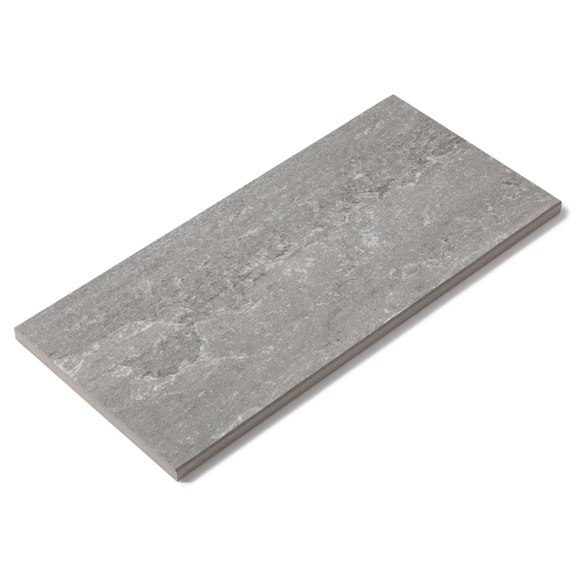Margelle de piscine effet Pierre Gris Quartz 60x28x2 cm Bord Droit Pietra  - RO'MA CARRELAGE - Image 3
