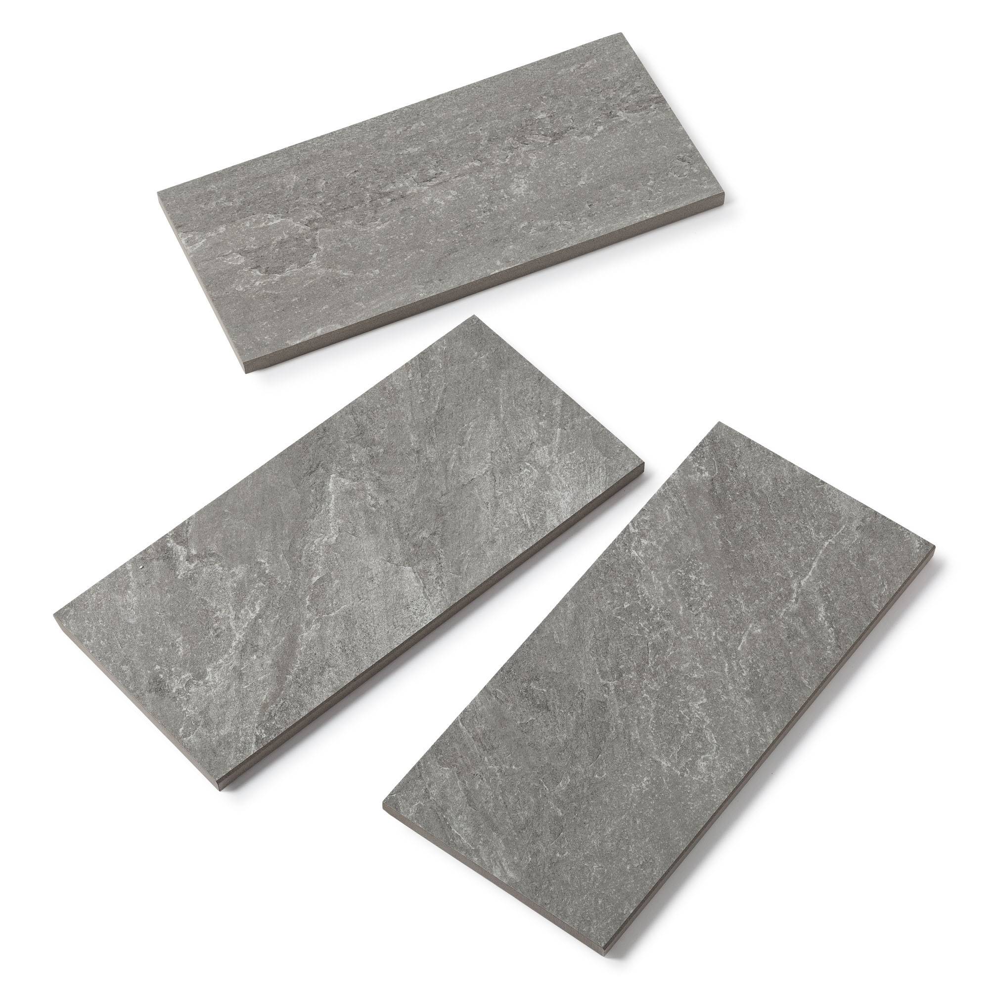Margelle de piscine effet Pierre Gris Quartz 60x28x2 cm Bord Droit Pietra  - RO'MA CARRELAGE - Image 4