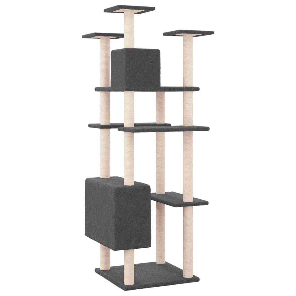 Vidaxl - Arbre à chat avec griffoirs en sisal Gris foncé 162 cm vidaXL 171635 - Image 6