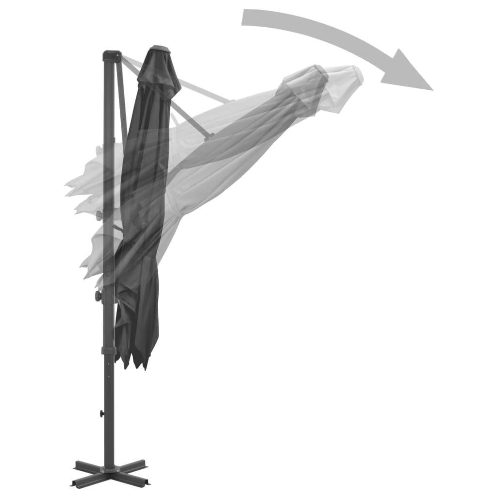 Helloshop26 - Parasol avec base portable 2,5 x 2,5 cm anthracite - Image 4
