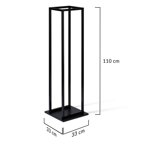 Range bûches vertical acier noir avec étagère H.112 CM pour cheminée - Image 6