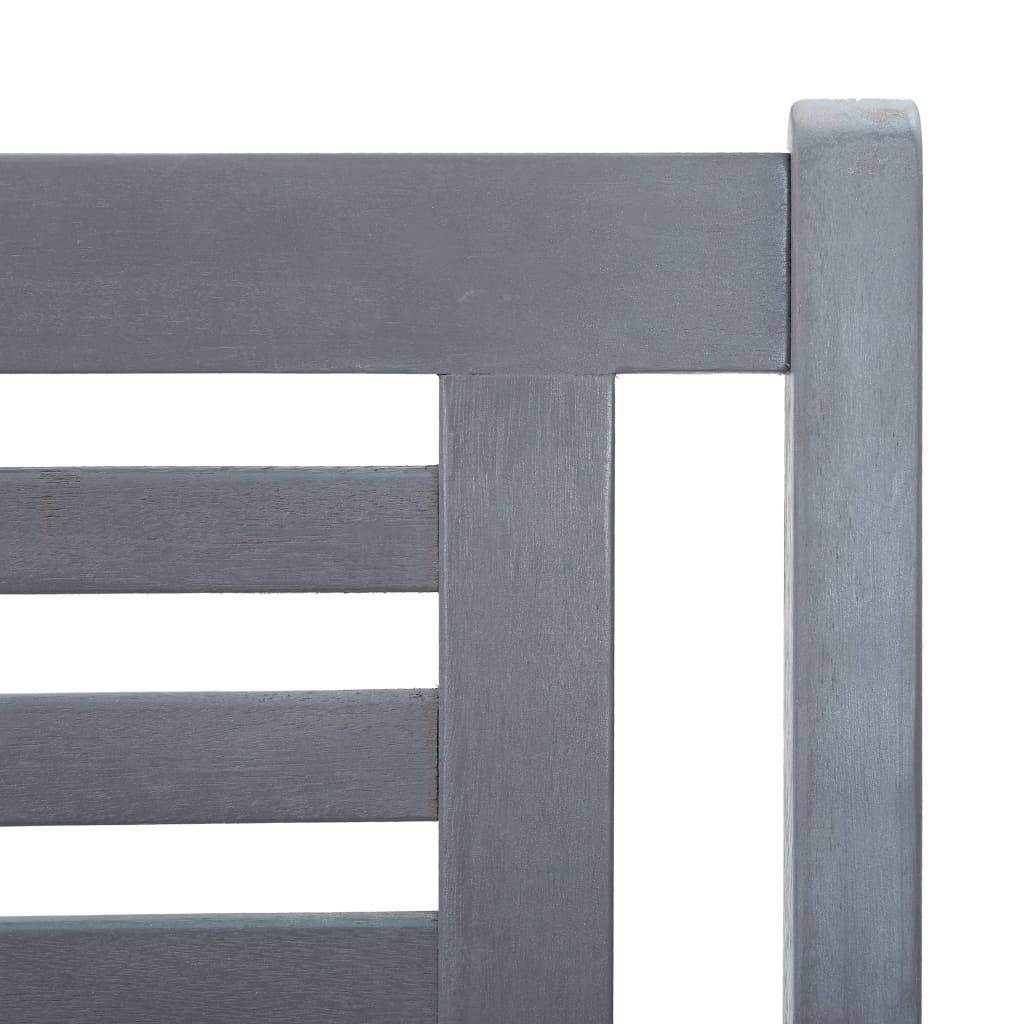 Helloshop26 - Banc de jardin meuble de patio d'extérieur terrasse 2 places 120 x 60 x 89 cm gris bois d'eucalyptus solide - Image 4