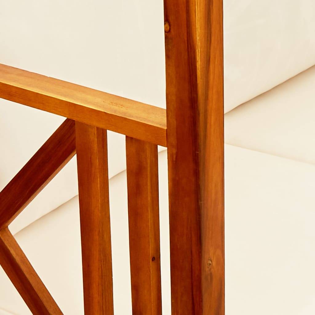 Helloshop26 - Banc de jardin meuble de patio d'extérieur terrasse avec table et repose-pieds 179 x 66 x 180 cm bois d'acacia solide - Image 4