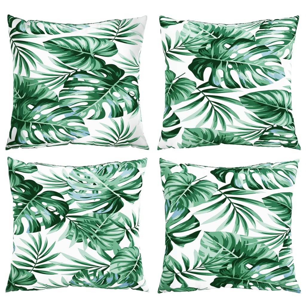 Coussins d'extérieur polyester motif feuilles 50 x 50 cm - PANGIVO - Image 4