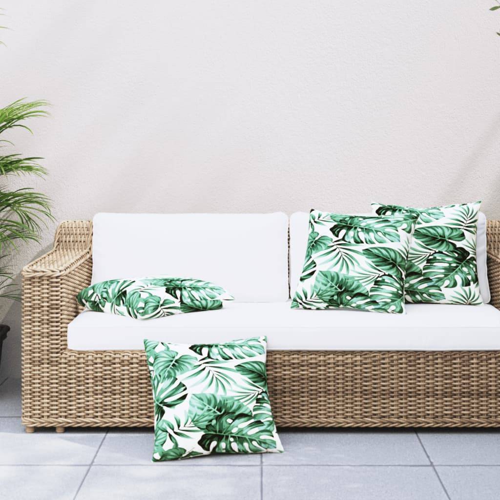 Coussins d'extérieur polyester motif feuilles 50 x 50 cm - PANGIVO