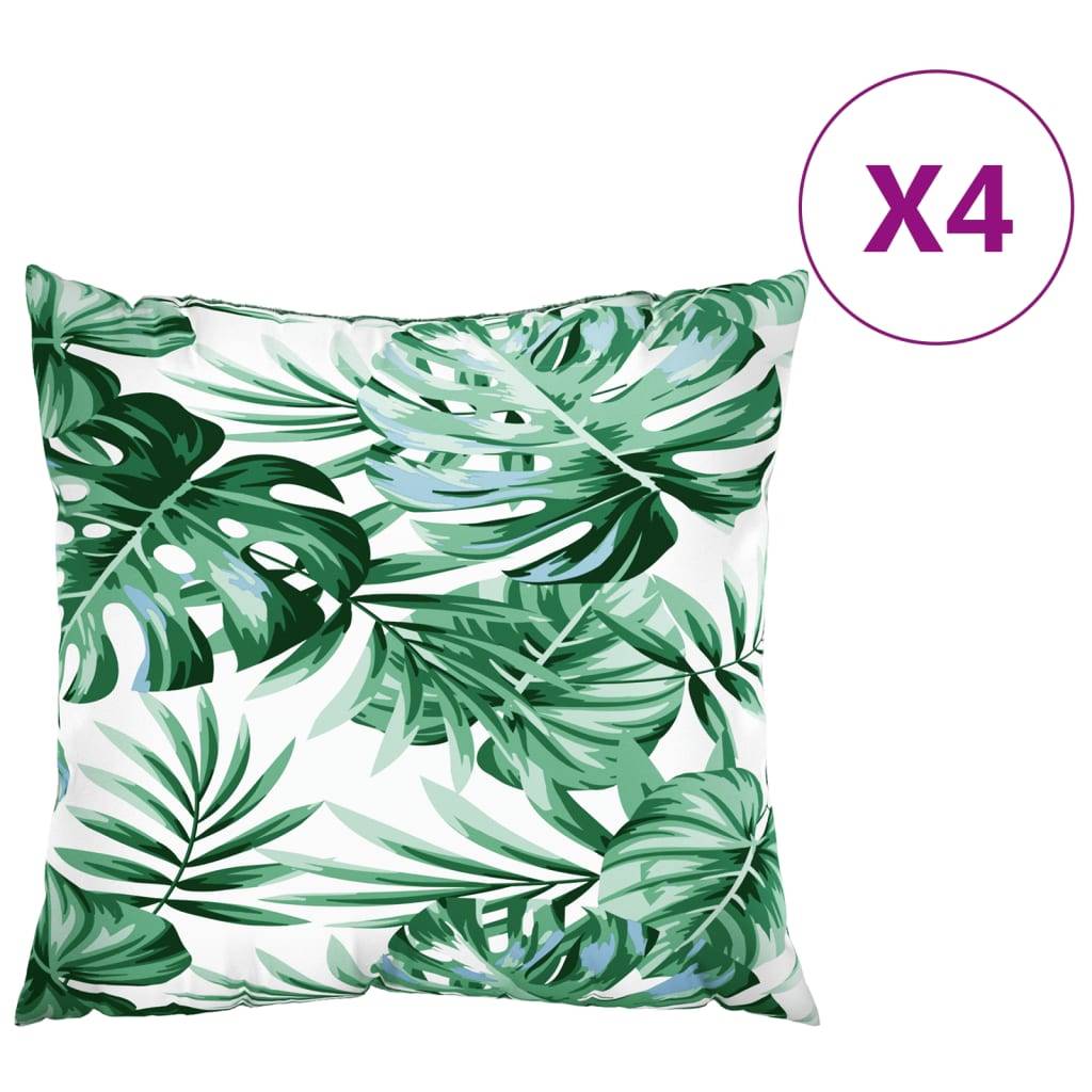 Coussins d'extérieur polyester motif feuilles 50 x 50 cm - PANGIVO - Image 2
